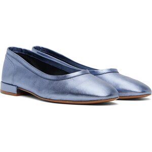 NWB Maryam Nassir Zadeh Serafina Metallic Leather Ballet Flats Spill Size 36